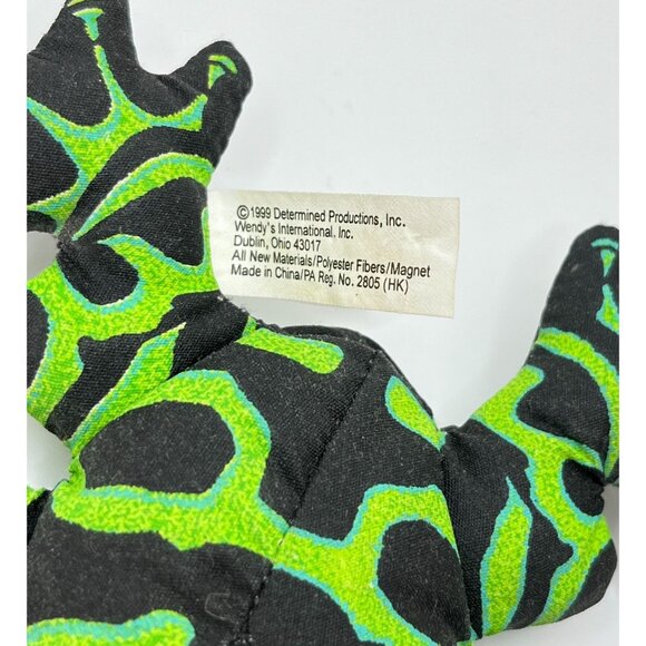 Dart Frog Refrigerator Magnet Vintage Plush Stuffed Animal Wendys Toy Green - Picture 5 of 6